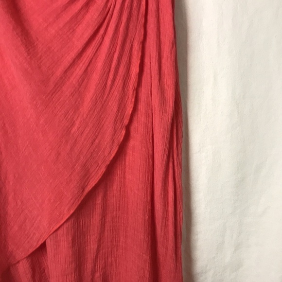 PAPILLON Women’s sleeveless Tunic Top Coral Tiered XL Lightweight Gauzy fabric - Picture 3 of 11